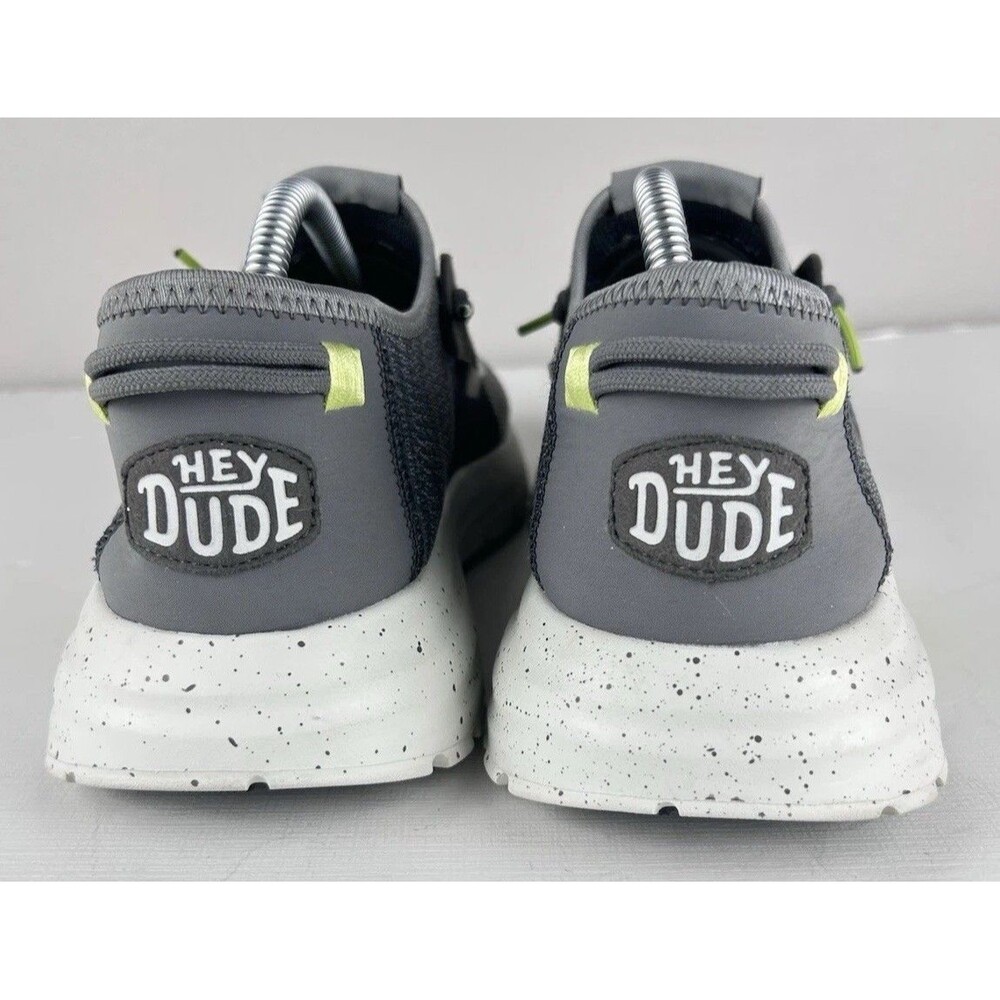 Hey Dude Sirocco Sport Mens Shoes Grey Charcoal  Size 9 Slip On Lightweight - Picture 5 of 10